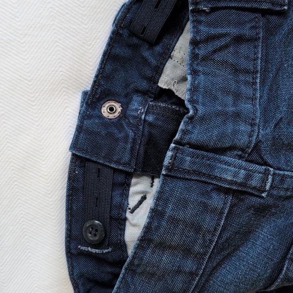 babyGap 1969 dark wash cotton denim jeans shorts 12-18 months baby boy - Picture 6 of 7